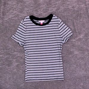 No Boundaries Ribbed Stripped Top